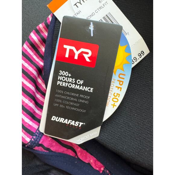 New ~ TYR ~ Flux Diamond Controlfit One-Piece Swimsuit Size 16 - Picture 8 of 12